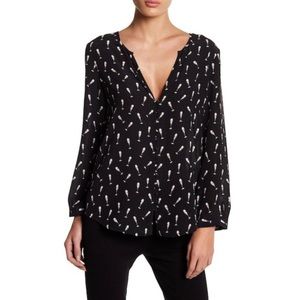 Joie Purine Champagne Glass Silk Blouse